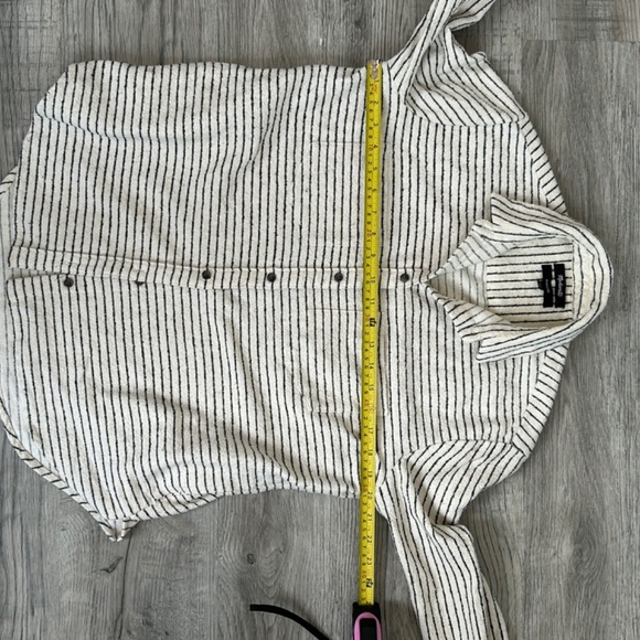 Madewell Women's Oversized Striped Button Down Shirt Sz XXS - Picture 4 of 7